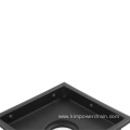 black stainless steel square floor drain